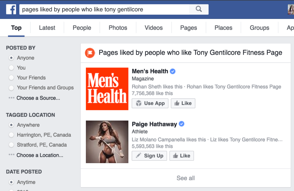 facebook-tony-gentilcore-search